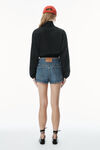 Alexander Wang deep blue comfort stretch denim midi skort