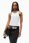 Alexander Wang grey aged midi pencil skirt in comfort stretch denim
