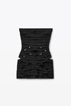 Alexander Wang black tacked bandage tube dress