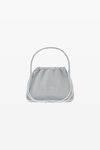 alexander wang ryan small bag in metallic rib knit metallic silver