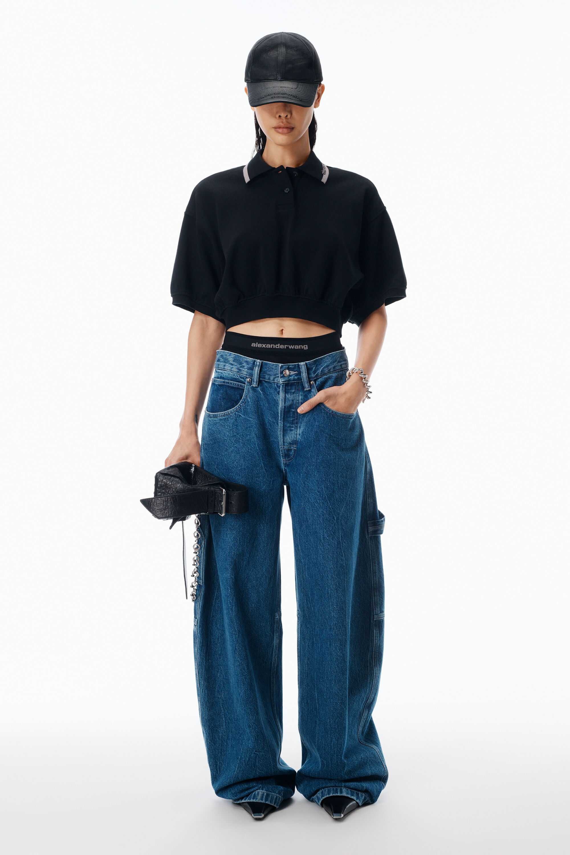 Alexander Wang クロップトップ 羊革 Alexander Wang クロップトップ 羊革