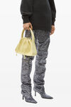 alexander wang ryan small bag in rib knit pale lime yellow