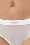 Alexander Wang white klassischer slip aus feinem netzstoff