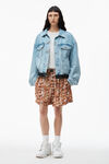 alexander wang coin boxer short in washed cupro copper