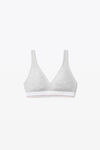 alexander wang bralette in ribbed jersey heather grey