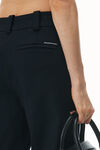alexander wang straight leg pant in cotton twill black
