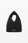 alexander wang hotfix crystal mini hobo in satin black