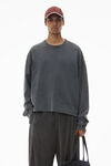 Alexander Wang vintage grey 棉质平纹针织布男士长袖 t 恤