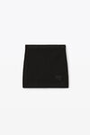 Alexander Wang black 雪尼尔压纹徽标装饰迷你裙
