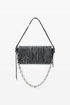 Alexander Wang washed black multi black ricco rogue slim flap bag