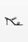 Alexander Wang black riot 85mm lambskin leather sandal