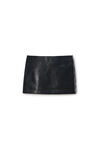 Alexander Wang black mini-jupe taille basse en cuir