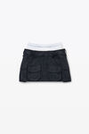 Alexander Wang asphalt 预制款徽标松紧裤腰工装半身裙