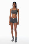 Alexander Wang army drab grey waffle-knit cami tank
