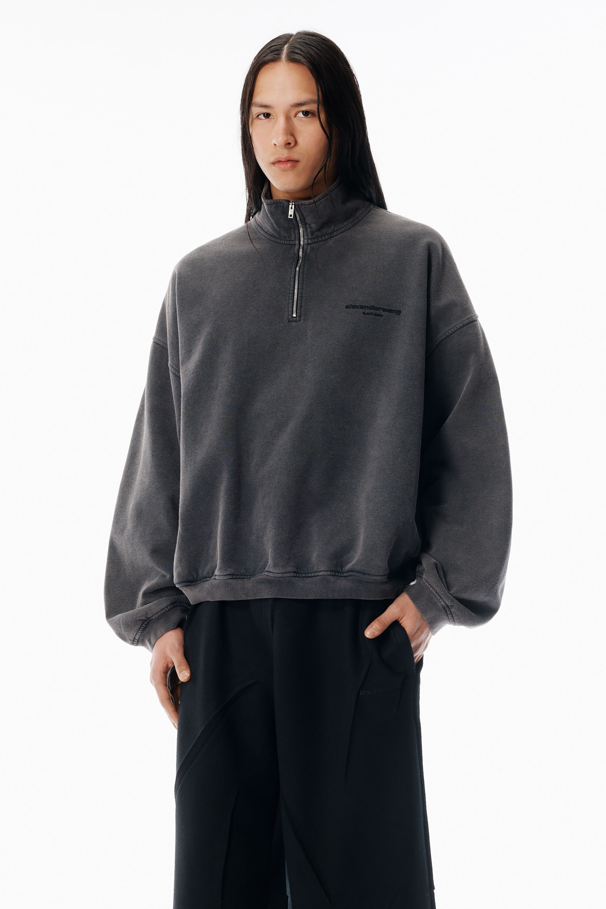 ■alexander wang.t コットンテリー スウェット ロゴ フーディ■ alexander wang - 【定番アイテム】 ESSENTIAL TERRY HOODIE