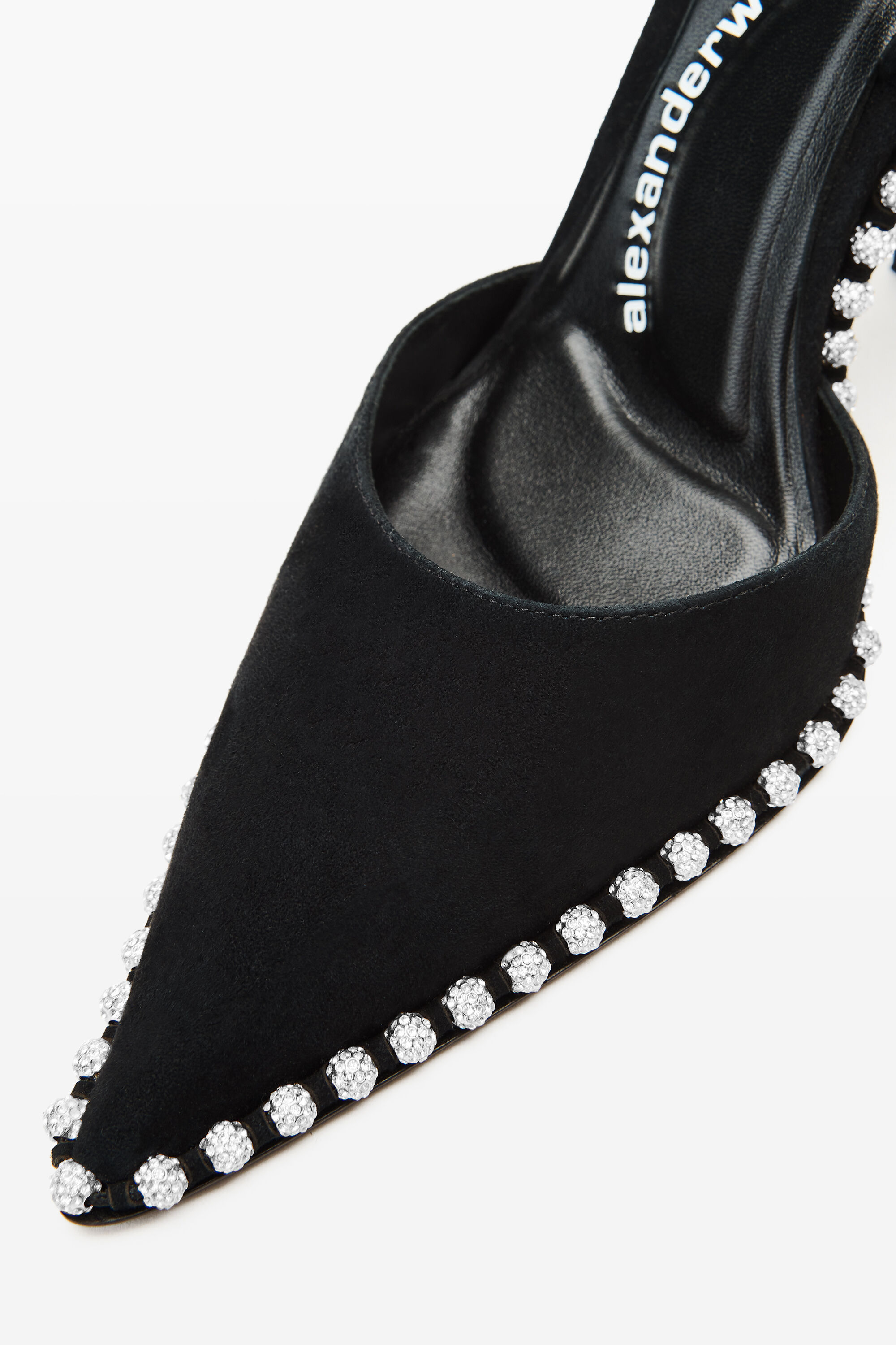 Black Suede Tia Slingback in BLACK | alexanderwang®