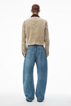Alexander Wang weathered tan workwear jacket with weathered flocking