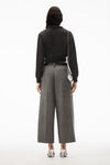 alexander wang 柔软羊毛羊绒低圆领上衣 charcoal melange
