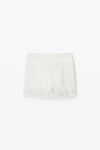 alexander wang mini skirt in towel terry white