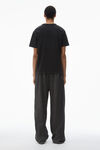 alexander wang acid wash tee in high twist jersey    acid black