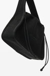 alexander wang ryan small bag in metallic rib knit black