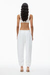 Alexander Wang white unisex sweatpant in dense fleece