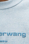 alexander wang 密织平纹针织布发泡品牌标志短袖 t 恤 light blue heather