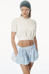 Alexander Wang soft white logo-embossed ribbed chenille sweater