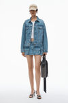 Alexander Wang vintage light indigo oversize trucker jacket in cotton denim
