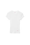 T-SHIRT A MANICHE CORTE IN COTONE A COSTE