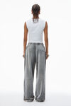 Alexander Wang washed feather trackpants in crushed velour