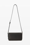 Alexander Wang black punch flap crossbody leather small
