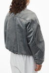 Alexander Wang black oversized piped track jacket