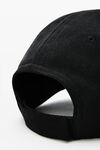 Alexander Wang black logo embroidered cap in coated cotton