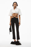 alexander wang crisscross logo legging in viscose knit black
