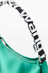 alexander wang marquess medium hobo in satin poison ivy