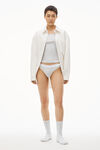 alexander wang string en jersey côtelé heather grey