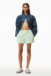 alexander wang classic boxer shorts in cotton oxford spring bud