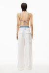 alexander wang cargo pants in compact cotton bright white
