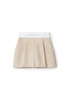 PLEATED SHORTS IN WOOL TAILORING