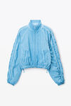 Alexander Wang washed sky giacca sportiva con ruches
