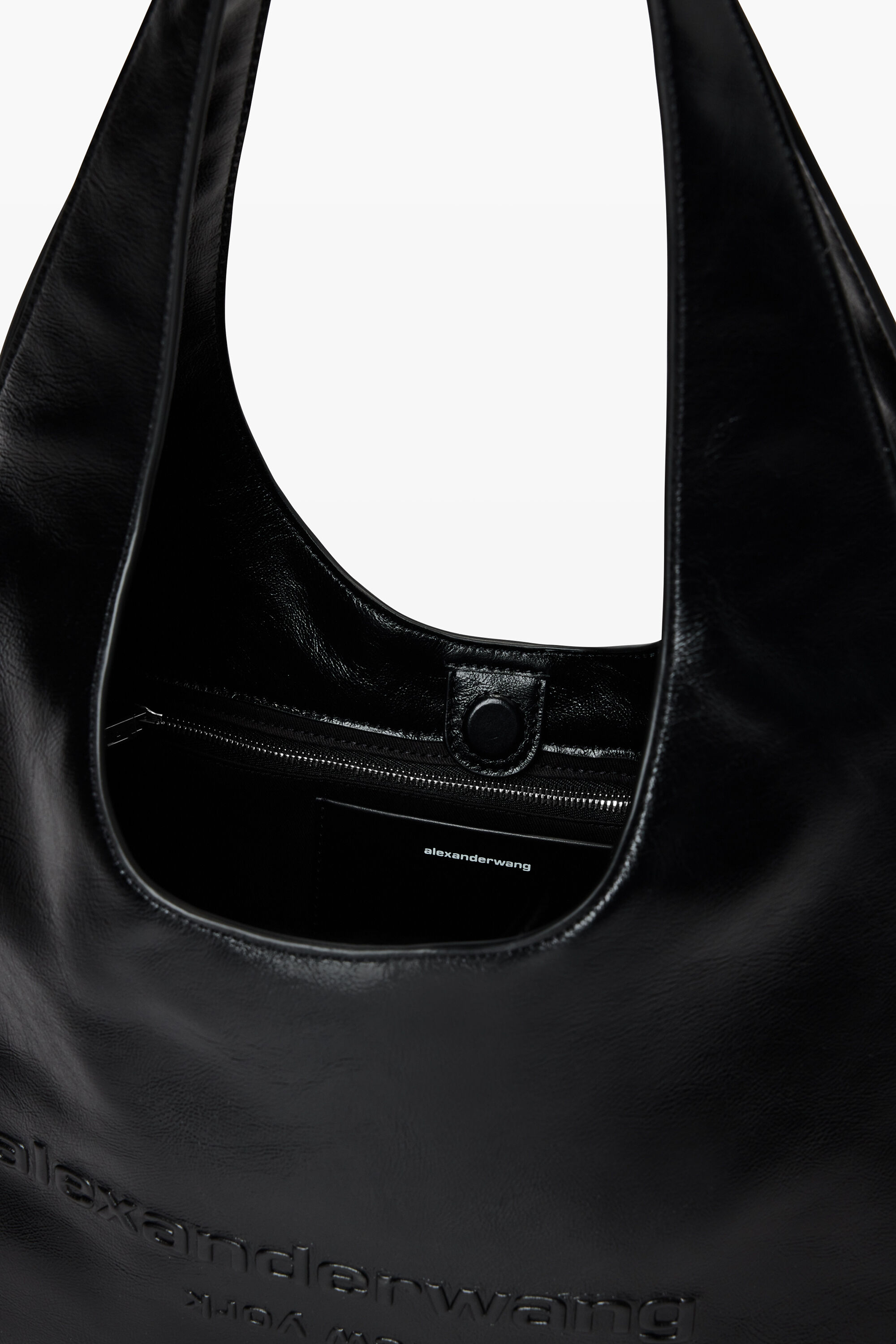 Pike Medium Hobo in BLACK | alexanderwang®