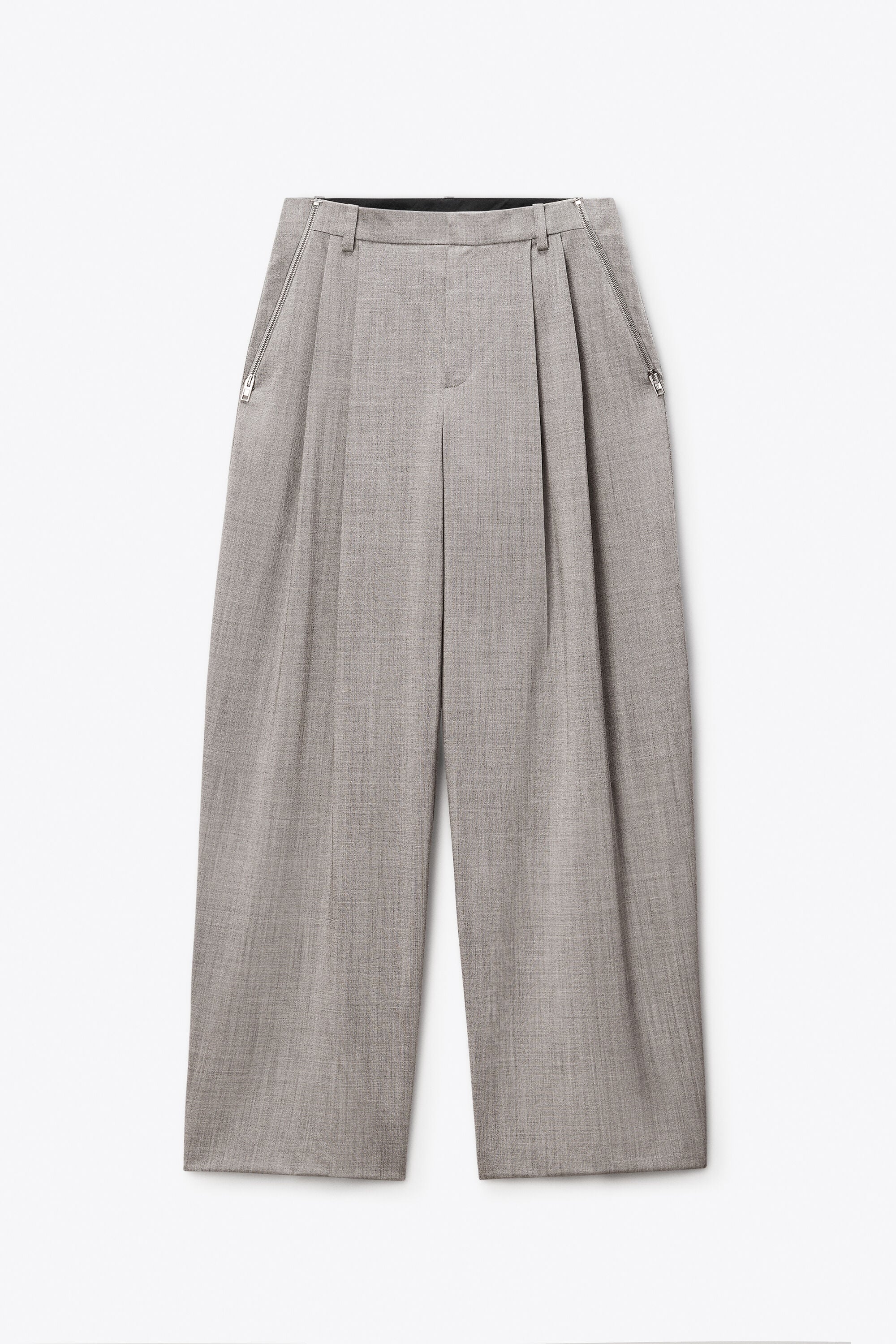high waisted tailored short in wool tailoring in BLACK