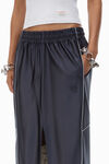 Alexander Wang navy grey deconstructed tube skirt in satin faille jersey