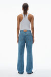 Alexander Wang vintage medium indigo fly high-rise stacked jeans