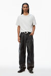alexander wang pocket tee in high twist jersey light heather grey