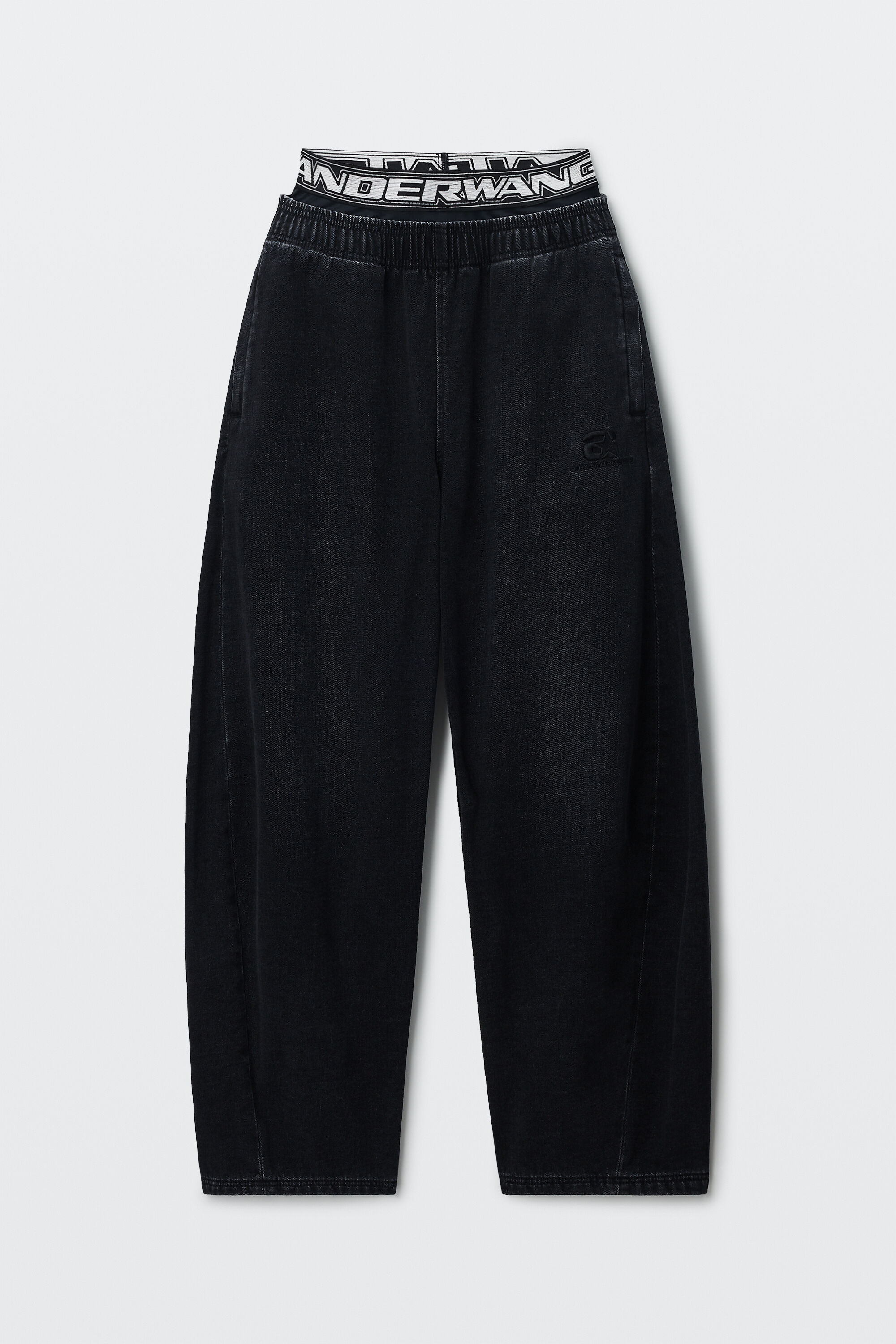 alexanderwang アレキサンダーワング LOGO ELASTIC BRUSHED DENIM