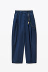 Alexander Wang blue ink blue cotton-blend balloon-leg pants