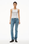 Alexander Wang heather grey débardeur à dos nageur en coton côtelé