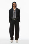 wool tailored trouser with money clip